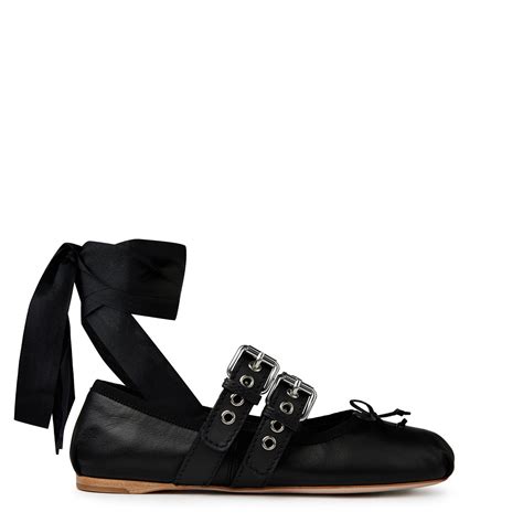 miu miu flats buckle